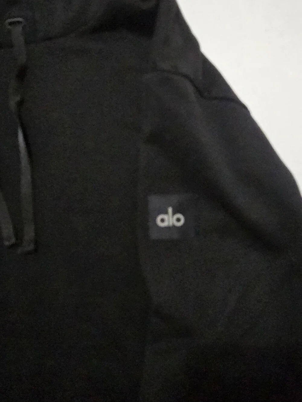 Alo Yoga Black Hoodie Sweatshirt Women's Large Zip Kangaroo Pocket
